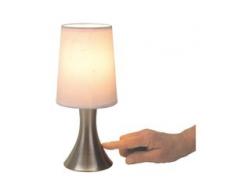 Tischlampe Silber Nachttischlampe 30 cm Tischleuchte 3 stufig Tischlampe Dimmbar