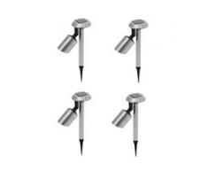 Solarlampe Gartenlampe 4er Set mit heller LED schwenkbarer Kopf Gartenlaterne