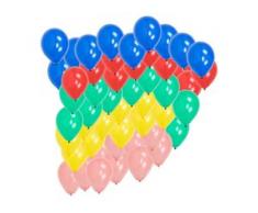 50 Luftballons 22cm heliumgeeignet Ballon Feier Party Dekoration Farbe bunt BWI
