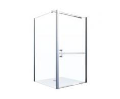 Breuer® Dusche »Elana 6«, Drehtür horizontal geteilt, inkl. Seitenwand, Türanschlag rechts