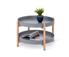 Runder Couchtisch mit Extra-Ablage