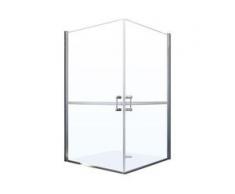 Breuer® Dusche »Elana 6«, Drehtür horizontal geteilt, Eckeinstieg