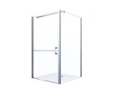 Breuer® Dusche »Elana 6«, Drehtür horizontal geteilt, inkl. Seitenwand, Türanschlag links