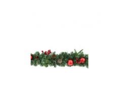 Van Der Gucht Victoria Girlande mit Tannenzapfen und rotem Deko 180 cm