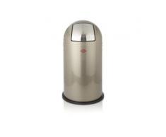 Wesco Abfallbehälter Pushboy 50 Liter, Neusilber
