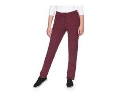 Cordhose mit sichtbarer Knopfleiste, Weinrot