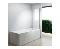 XIMAX Badewannenfaltwand Duschfixteil ESG Klarglas 6 mm Trennwand 90x140 cm