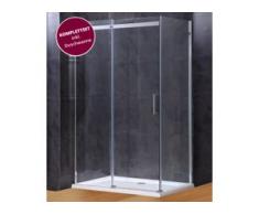 XIMAX Duschkabine ESG Klarglas 8 mm Eckdusche Schiebetüre 100x80x194 cm