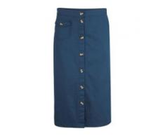 Rock mit Knopfleiste blau bonprix