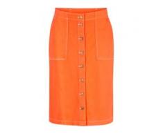 Twill-Rock mit Knopfleiste orange bonprix