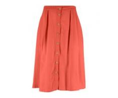 Leinen-Rock mit Knopfleiste rot bonprix