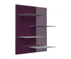 Wandregal Emotion 4 Glasablagen 52x60 cm Brombeer
