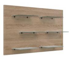 Wandregal Emotion 6 Glasablagen 104x60 cm Eiche