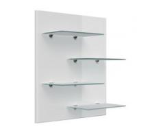 Wandregal Emotion 4 Glasablagen 52x60 cm Weiss Hgl