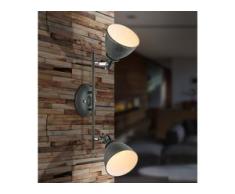Globo Lighting Deckenleuchte Jonas Modern Eisen Grau 45x21x15 cm (BxHxT) 2-flammig E14