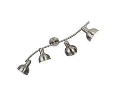 Nino Leuchten LED-Deckenleuchte Josef III Modern Metall Silber Rund 65x15x13 cm (BxHxT) 4-flammig E14 inkl. Leuchtmittel