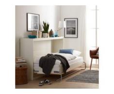 Fredriks Schrankbett KiYDOO smart 90x200 cm Spanplatte Weiß mit Lattenrost