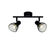 Brilliant Deckenleuchte I Ehli Modern Stahl Schwarz 38x17x18 cm (BxHxT) 2-flammig E14