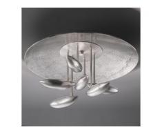 Fischer & Honsel LED-Deckenleuchte Pau II Modern Eisen Silber 50x29x50 cm (BxHxT) Dimmbar 6-flammig