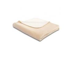 Biederlack Wohndecke Duo Cotton 150x200 cm, moussecm -ecru, beige