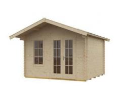 SKAN HOLZ Blockhaus Kreta Größe 340 x 300 cm, Wandstärke 28 mm, unbehandelt
