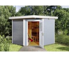 Weka Gartenhaus Nantje Gr.2 grau, Wandstärke 21 mm, 239 x 235 cm