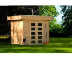 SKAN HOLZ Gartenhaus Venlo Größe 1, 250 x 250 cm, Wandstärke 28 mm, unbehandelt