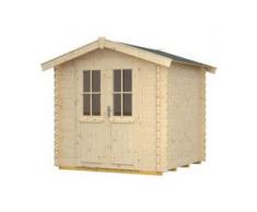 SKAN HOLZ Blockhaus Samos Größe 200 x 200 cm, Wandstärke 28 mm, unbehandelt