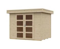 SKAN HOLZ Blockhaus Korfu Größe 250 x 200 cm, Wandstärke 19 mm, unbehandelt