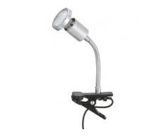 Briloner LED Klemmleuchte Simple chrom, Tülle titanfarbig