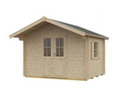SKAN HOLZ Blockhaus Santorin Größe 300 x 240 cm, Wandstärke 28 mm, unbehandelt