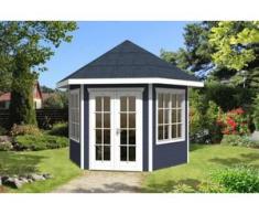 SKAN HOLZ Pavillon Almelo Größe 350 x 303 cm, Wandstärke 28 mm, schiefergrau