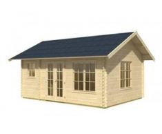 SKAN HOLZ Blockhaus Esbjerg 1 380x520 cm, Wandstärke 45 mm