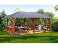 SKAN HOLZ Pavillon Orleans Größe 4, 569 x 1046 cm, 4-Eck, unbehandelt