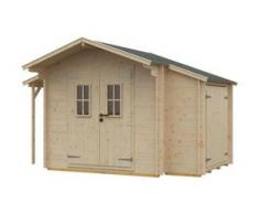 SKAN HOLZ Blockhaus Rhodos Größe 216 x 216 cm, Wandstärke 19 mm, unbehandelt