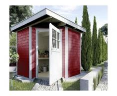 Weka Gartenhaus Nantje Gr.1 schwedenrot, Wandstärke 21 mm, 209 x 205 cm
