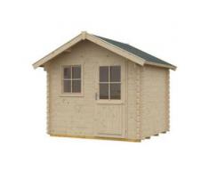 SKAN HOLZ Blockhaus Ibiza Größe 250 x 200 cm, Wandstärke 28 mm, unbehandelt