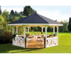 SKAN HOLZ Pavillon Nice Größe 3 - Ø 557 cm, 8-Eck, unbehandelt