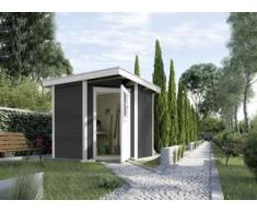 Weka Gartenhaus Nantje Gr.2 anthrazit, Wandstärke 21 mm, 239 x 235 cm