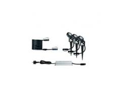 Paulmann Plug & Shine Basisset Erdspieß Sting IP67, 3000 K, 3 x 6 W, dimmbar
