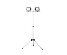 LED Fluter, Flare auf Stativ 2 x 20 W, silber-anthrazit