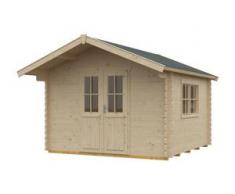 SKAN HOLZ Blockhaus Zypern Größe 300 x 300 cm, Wandstärke 28 mm, unbehandelt