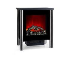 Copenhagen-Premium Elektrischer Kamin 950 / 1900 W Thermostat LED-Flammenillusion schwarz - Klarstein
