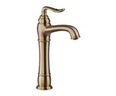 Nostalgie Armatur Bronze Messing Lang für Aufsatzwaschbecken - PAULGURKES