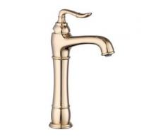 Nostalgie Armatur Gold Lang für Aufsatzwaschbecken - PAULGURKES