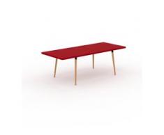 Designer Esstisch Massivholz Rot - Individueller Designer-Massivholztisch: Einzigartiges Design - 220 x 75 x 90 cm, Modular