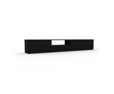 Bücherregal Schwarz - Modernes Regal für Bücher: Schubladen in Schwarz & Türen in Schwarz - 265 x 41 x 35 cm, konfigurierbar