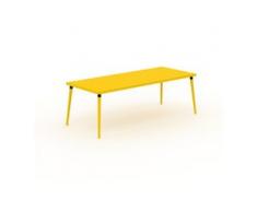 Designer Esstisch Massivholz Gelb - Individueller Designer-Massivholztisch: Einzigartiges Design - 220 x 75 x 90 cm, Modular