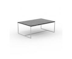 Beistelltisch Marmor, Schwarzer Marquina - Eleganter Nachttisch: Hochwertige Materialien, einzigartiges Design - 121 x 46 x...