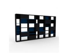 Regalsystem Schwarz - Flexibles Regalsystem: Türen in Schwarz - Hochwertige Materialien - 452 x 233 x 35 cm, Komplett anpassbar